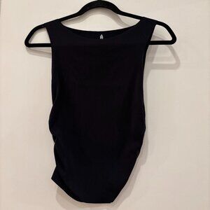 Free People Movement Dynamite seamless black tank ruched side panels size small